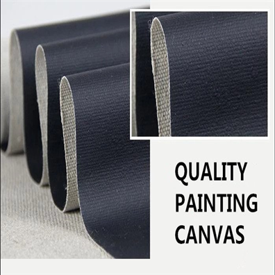 Artrina 24"x5 M Painting Drawing and Sketch Accessories Primed Painting Canvas Roll 7 Oz (24" x 5Mtrs_Black)